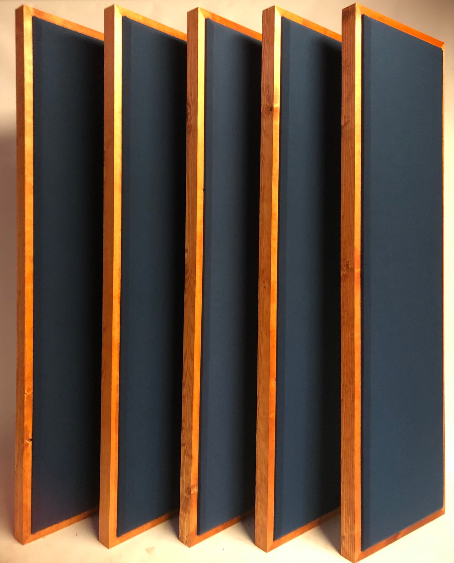 ACOUSTIC PANEL - NAVY BLUE & GUNSTOCK FRAMED