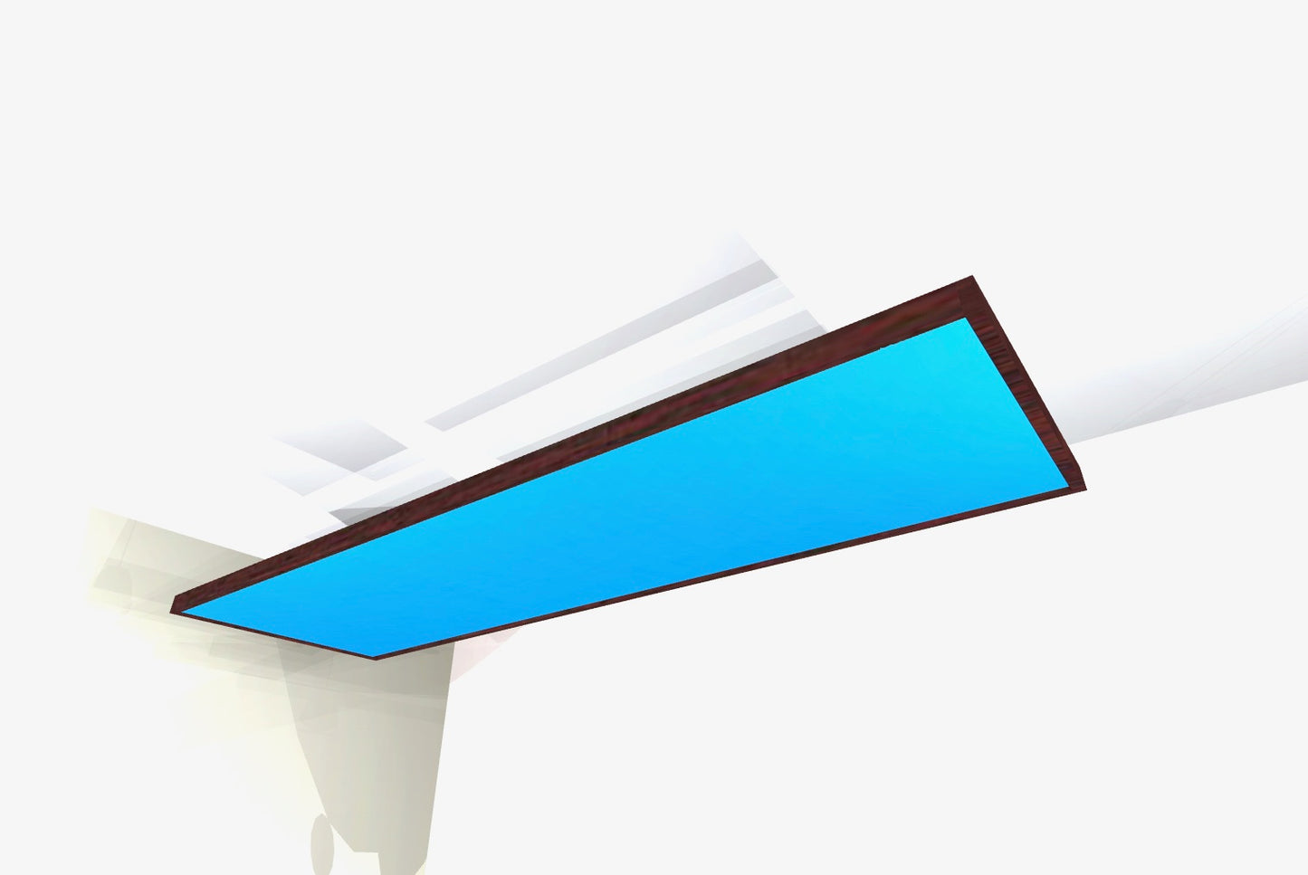 CEILING BAFFLE - Sky Blue & Red Mahogany