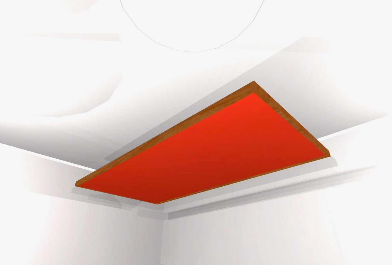 CEILING BAFFLE - Cool Red & Gunstock