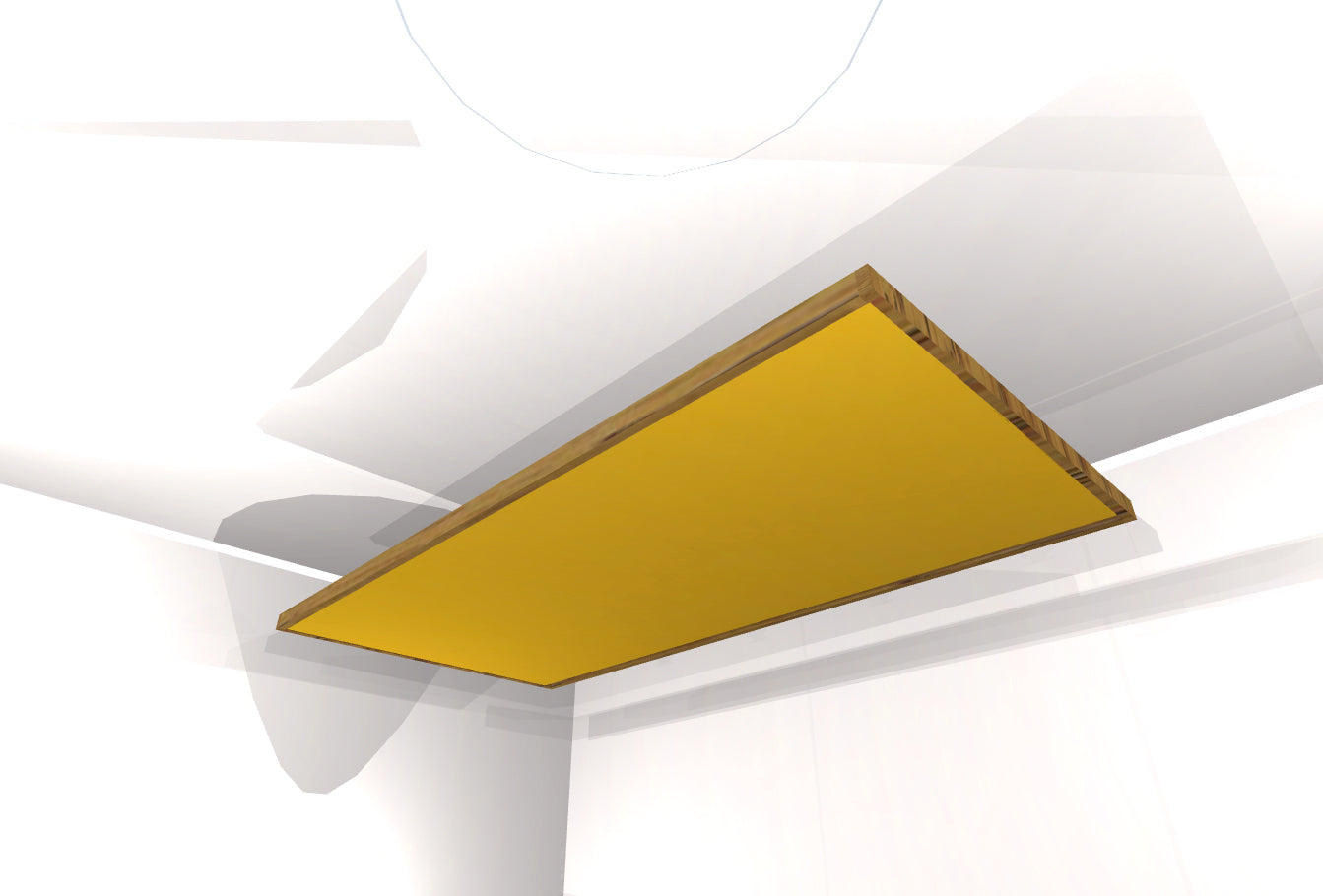 CEILING BAFFLE - Gold & Special Walnut