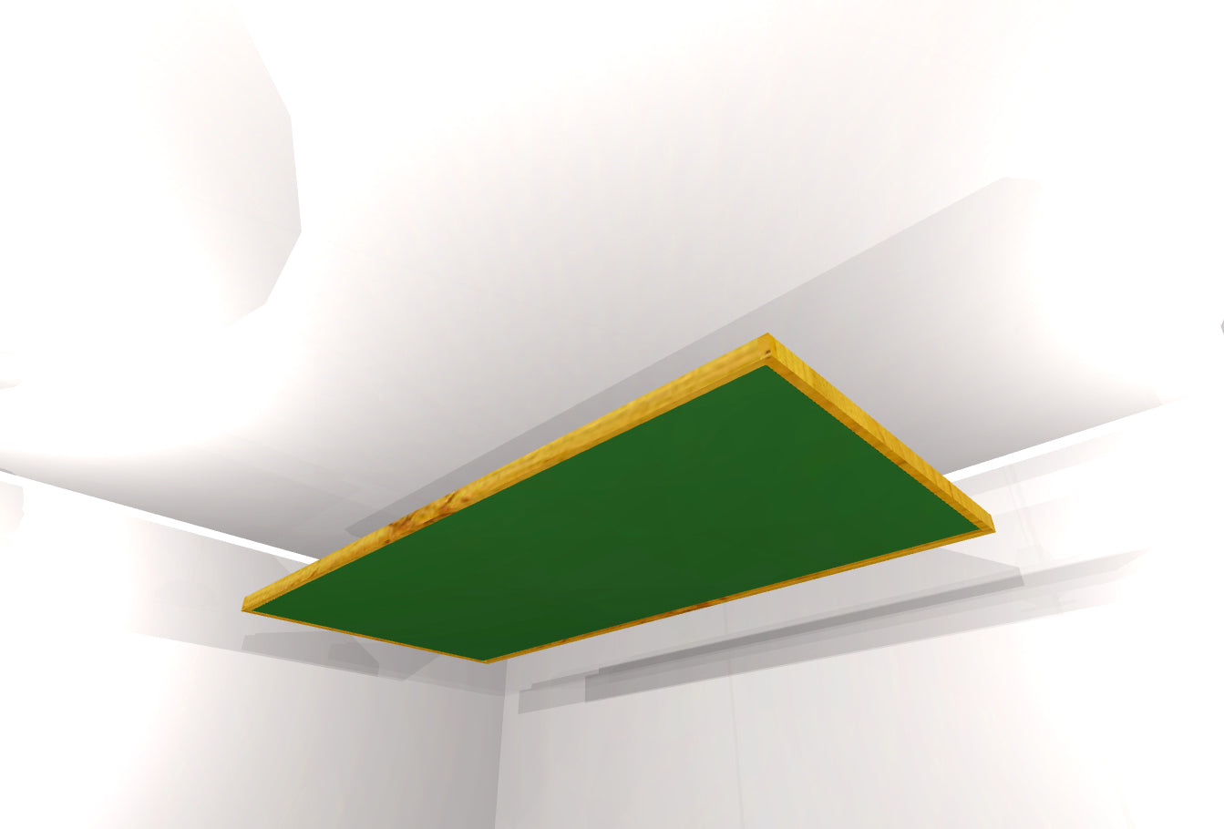 CEILING BAFFLE - Hunter Green & Golden Pecan