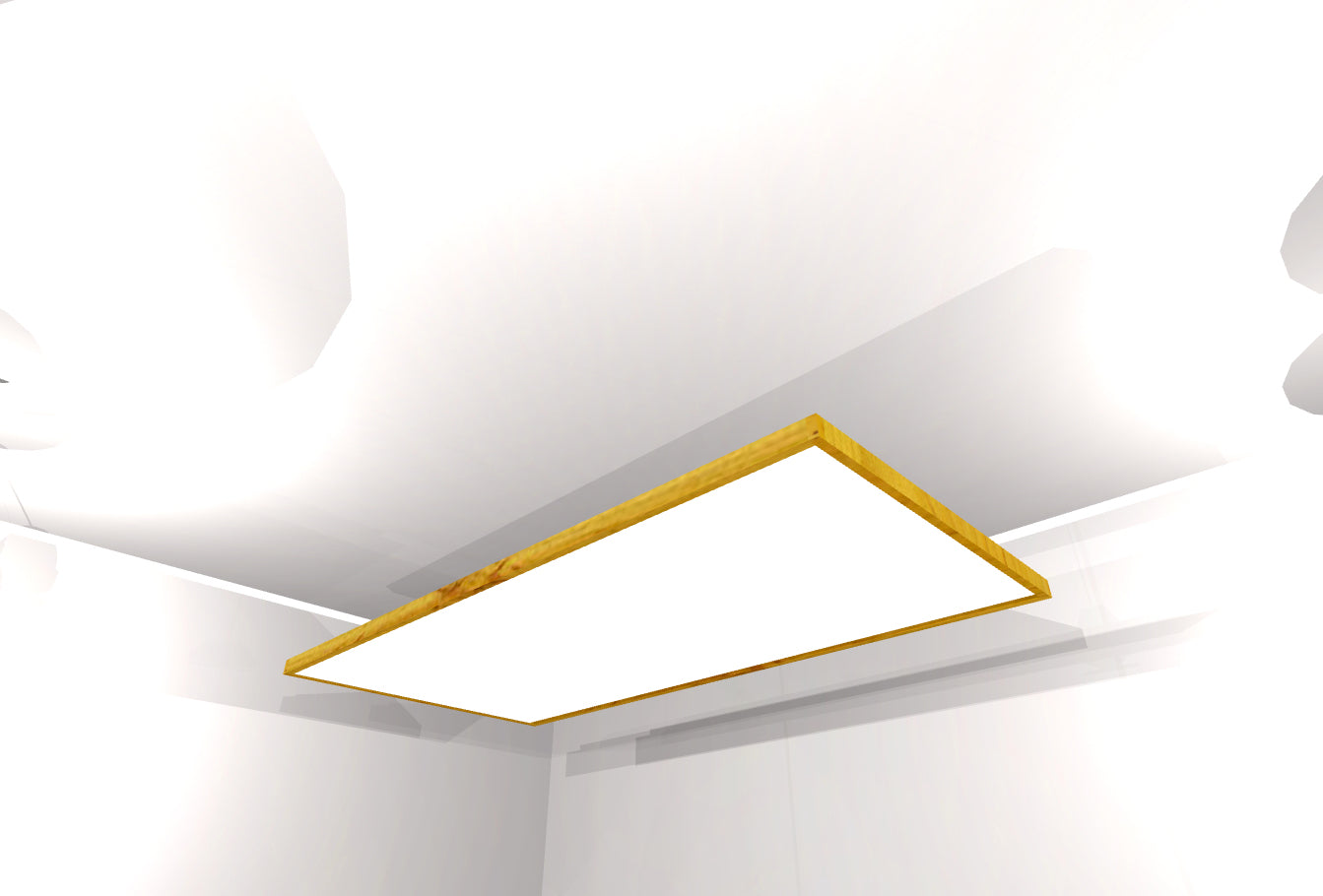 CEILING BAFFLE - White & Golden Pecan
