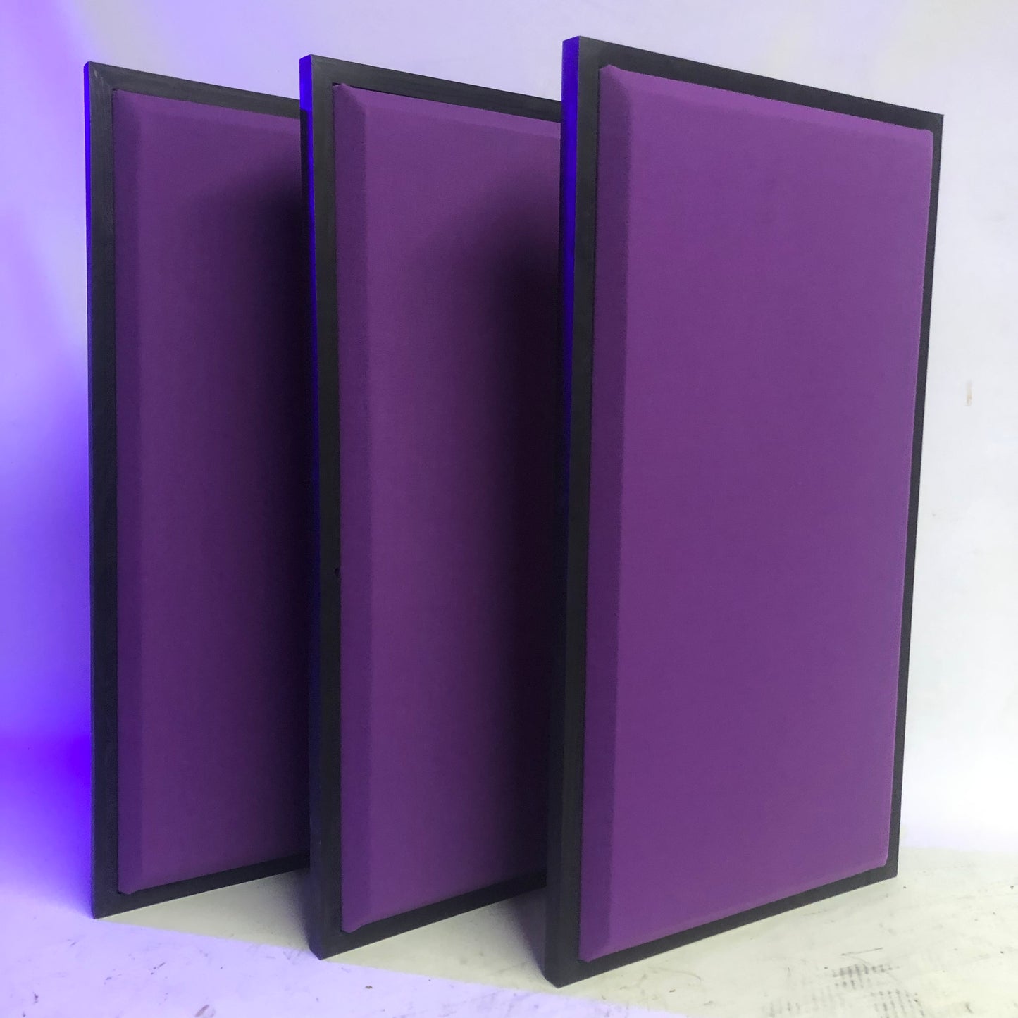 Acoustic Panels (Set of 3) Purple w/ Black Frames - 26inx14in