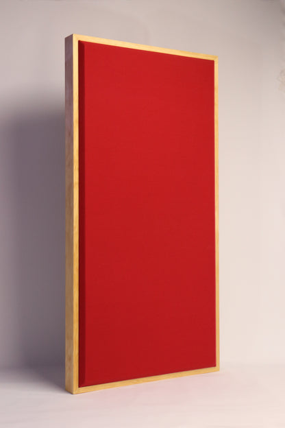 ACOUSTIC PANEL - COOL RED & GOLDEN PECAN FRAMED