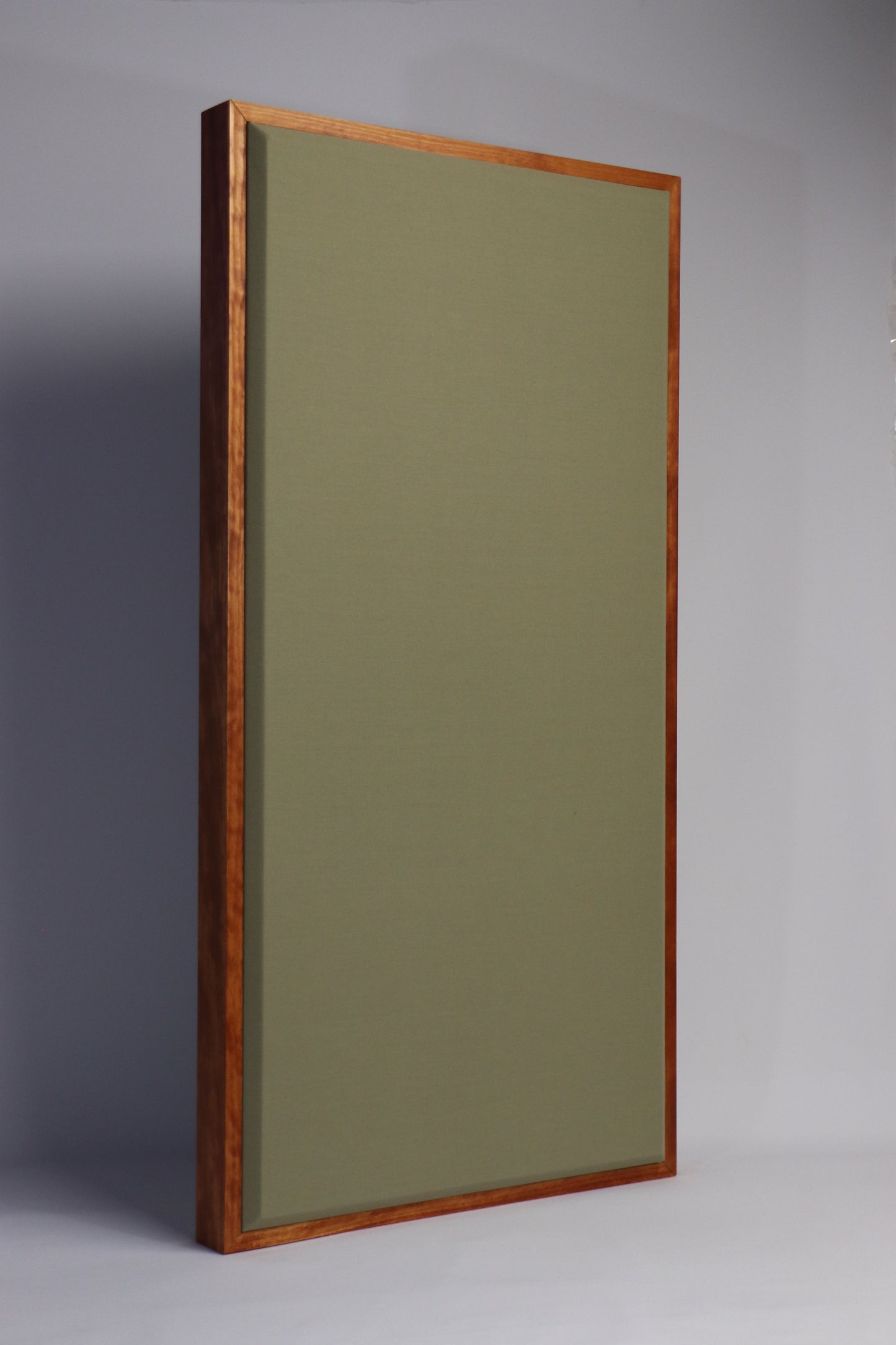 ACOUSTIC PANEL - KHAKI & GUNSTOCK FRAMED