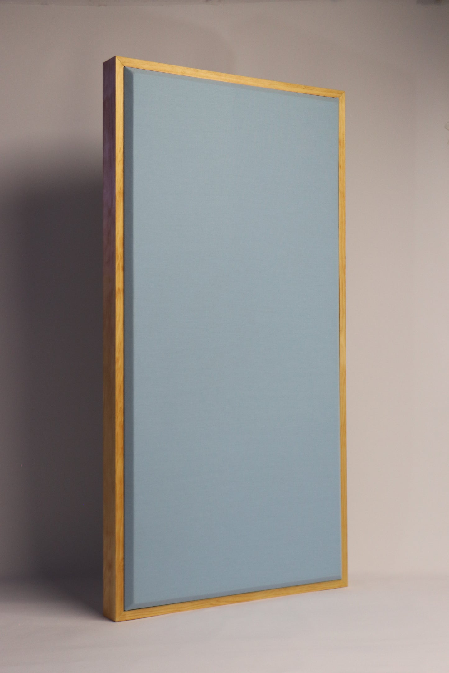 ACOUSTIC PANEL - SKY BLUE & GOLDEN PECAN FRAMED