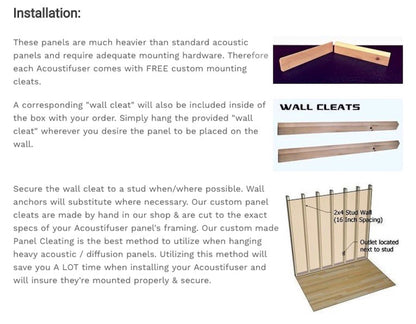ACOUSTIFUSER - Hybrid Acoustic Panel - Aluminum & Gunstock