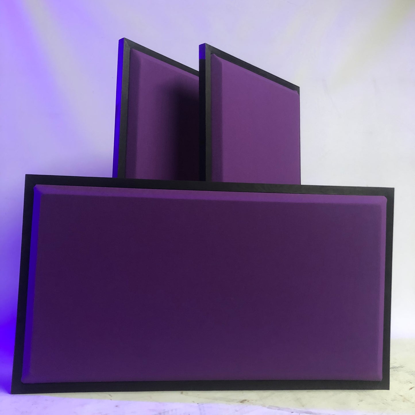 Acoustic Panels (Set of 3) Purple w/ Black Frames - 26inx14in