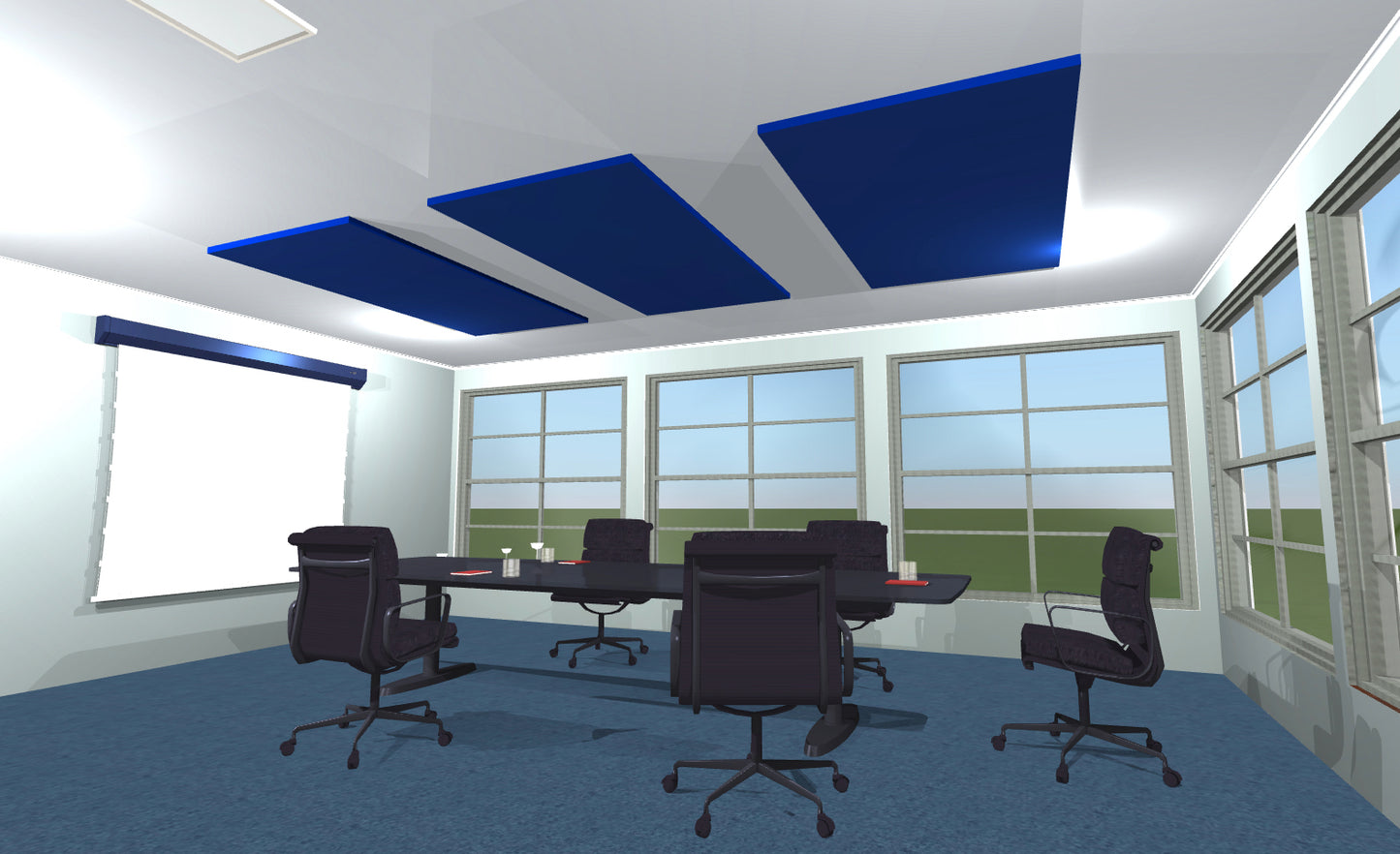 CEILING BAFFLE - Navy Blue