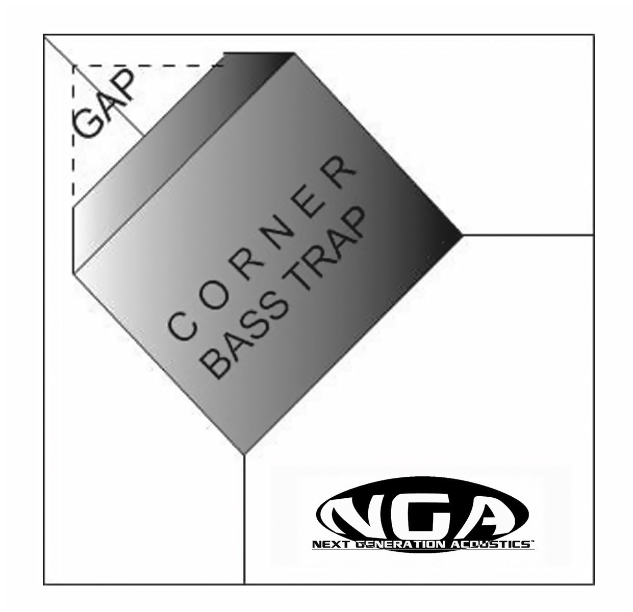 CORNER BASS TRAP - WINE (Single) - Clearance