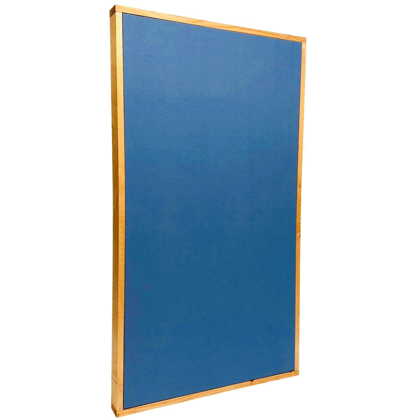 ACOUSTIC PANEL - SKY BLUE & GOLDEN PECAN FRAMED